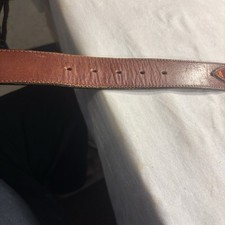 Nocona Genuine Leather Brown Belt w/ Hand Woven Fabric Accents A633 Size 38