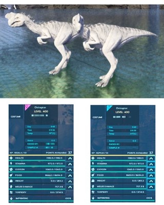 Arche Survival Ascended PVE Level 400 Oviraptor Erwachsene Paar PC/XBOX/PS (weiß)