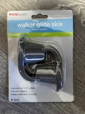New CVS Health Walker Glide Skis 2 Ct Gray