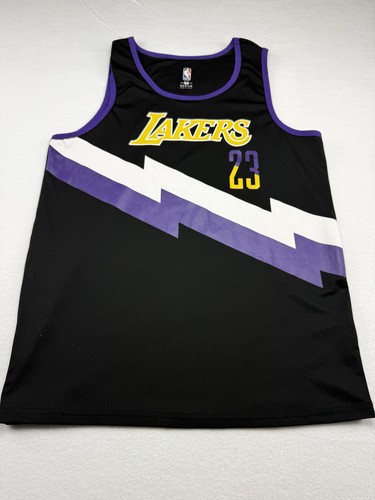 LeBron James Lakers Jersey Mens Medium #23 NBA Basketball Black Purple