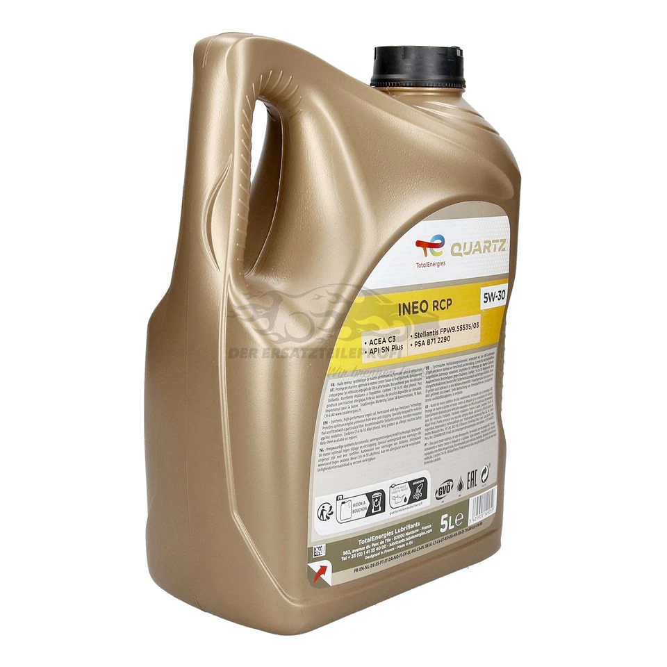 Olio motore originale Total Quartz Quartz Ineo RCP 5W30 5 litri - Immagine 4 di 4