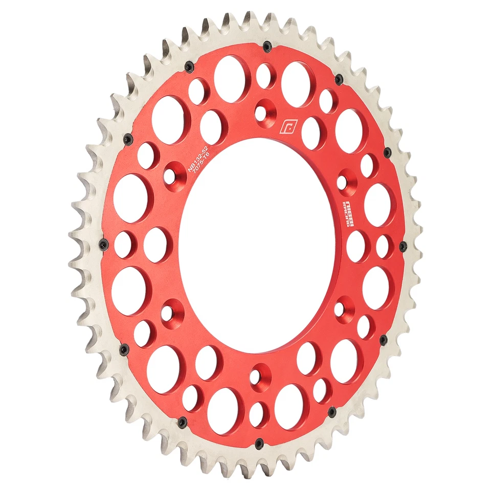 NIBBI 520 52T Rear Sprocket For Honda XR250R XR400R XR650R XR650L Aluminum Steel - Image 2 of 4