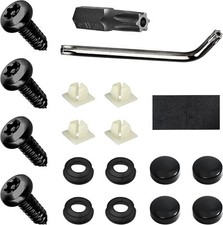 Black License Plate Screws Stainless Steel Mounting Hardware Kit Rustproof...