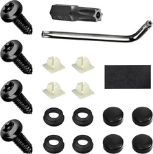Black License Plate Screws, Stainless Steel Mounting Hardware Kit, Rustproof... 