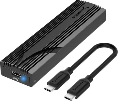 Portable Tool-Free External M.2 NVMe Enclosure with Aluminum Cooling, 10Gbps