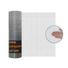 Galvanized After Welding Hardware Cloth 16 in x 25 ft - 1/4 x1/4 inch Mesh 23GA