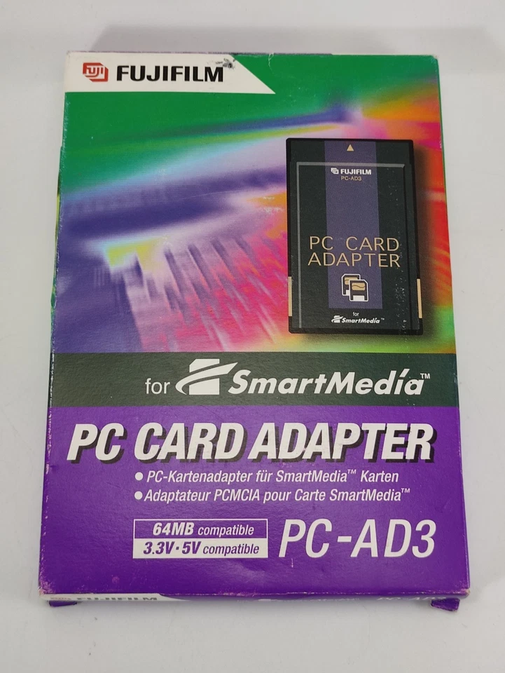 Fujifilm Pc Card Adapter PC AD3 for Smart Media memory Card's 64MB Card Included - Image 2 of 4