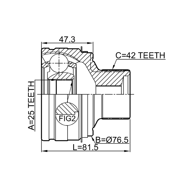 Junta exterior CV 95B407305 8W0407271D apta para AUDI A5 A4 Allroad Q5 PORSCHE MACAN Foto 2 de 3