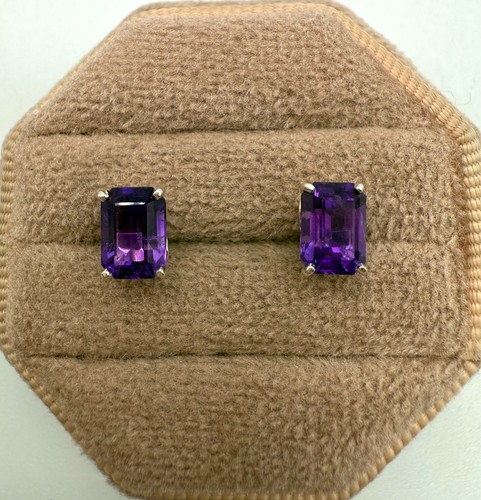 Sterling Silver 1.60ctw Amethyst Studs