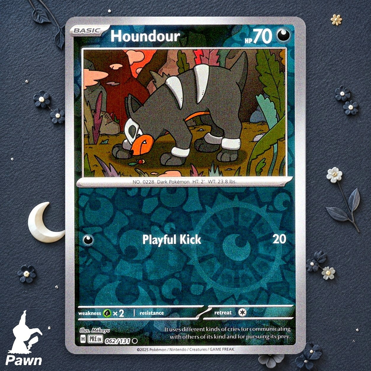 Houndour 62/131 Prismatic Evolutions NM Pokemon TCG Card Darkness Single