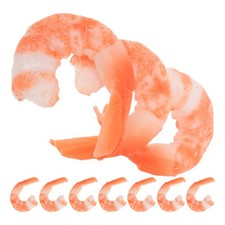 10 Pcs Fake Realistic Food Toys Faux Decorative Artificial Shrimp Figures