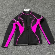 Goldfin Neoprene Wetsuit Jacket Womens Small Black Pink Surfing Water Sports