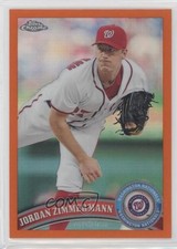 2011 Topps Chrome Retail Orange Refractor Jordan Zimmermann #102 9gj