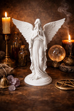Statue Ange Gardien – Sculpture Ange Priant – Décoration Spirituelle & Ésotériqu
