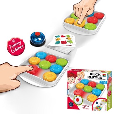 Intelligent Puck Puzzle Plastic Multiplayer Interactive Board Game Color Matchin