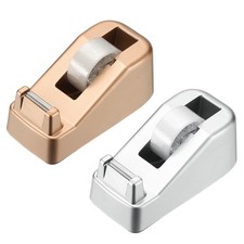 2pcs Tape Dispenser Desk, Heavy Duty Tape Dispenser Desktop, Rose Gold Tone