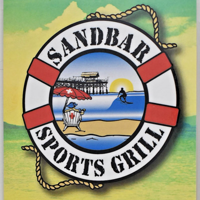 2000s Sandbar Sports Grill Menu 4301 Ocean Beach Boulevard Cocoa Beach Florida