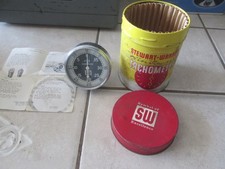 Stewart Warner Vintage Tachometer Gauge Model # 757-W In Can With Instructions
