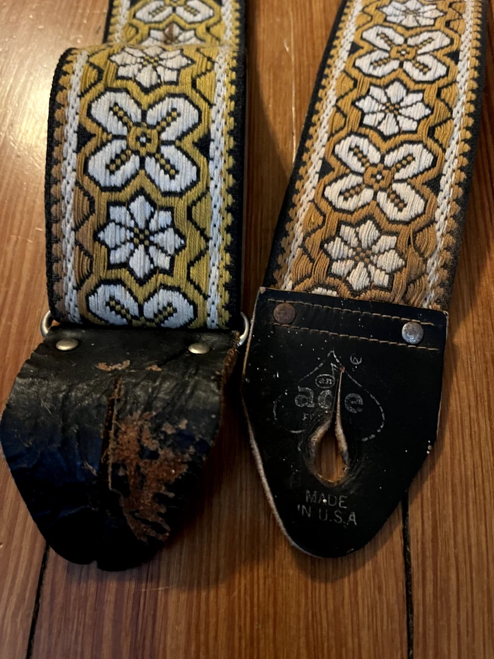 Vintage 1960s Ace Guitar Strap - Very Good Condition Jimmy Page - Made in USA - Image 2 of 3