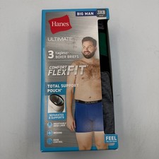 Hanes Boxer Briefs Mens 3XB Multi Total Support Pouch Comfort Flex Fit UFSBS3