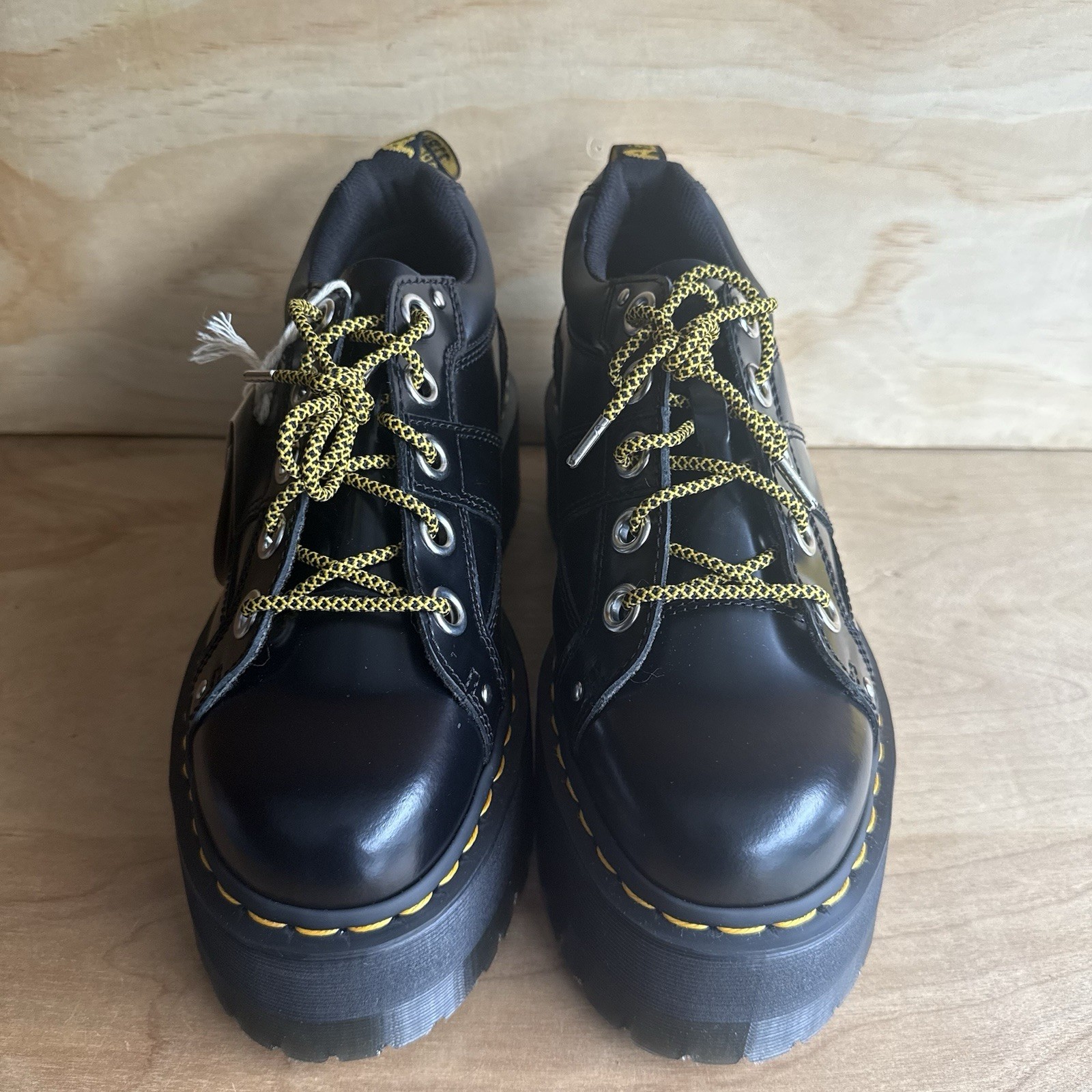 NEW Dr Martens 5I Quad Max Womens Size 10 Platform Derby Oxfords Leather Black