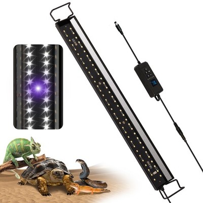 UVB Light for Reptiles16 inch 15W LED UVA UVB Reptile Light Fixtur 4 Auto Modes