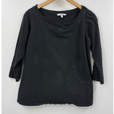 #ad kleen Black 3 4 Sleeve Tunic Top With Pocket Size M $39.99