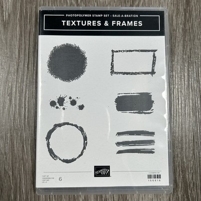 Stampin' Up! TEXTURES & FRAMES Photopolymer Stamp Set, Circle, Rectangle #156616