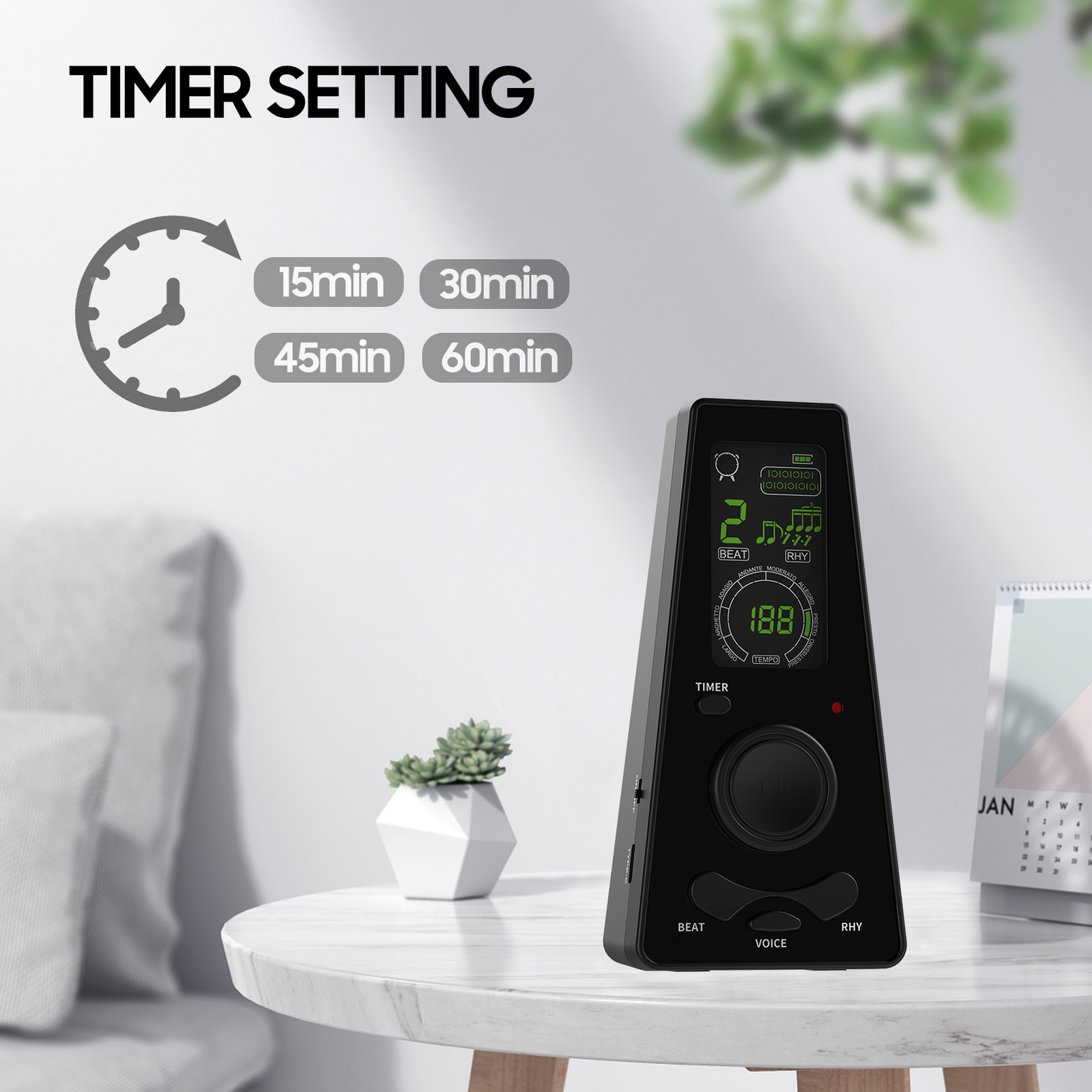 Electronic Digital Metronome With Timer Universal Electronic Metronome With