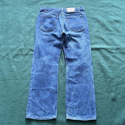 Vintage Levis Jeans Mens 36x30 Blue Denim Straight Leg Stone Wash Orange Tab 80s