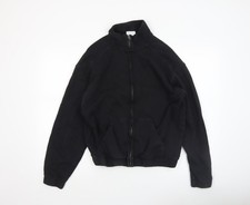 H&M Men's Black Relaxed Fit Cotton Zip Jacket Size 40