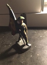 Rare Figurine DURSO Composition - Porte-Drapeau CHASSEURS ARDENNAIS - Belgique