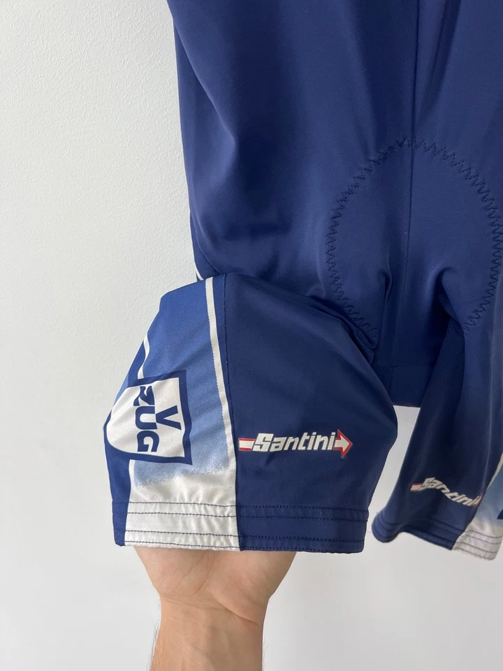 Culotte con tirantes de ciclismo SMS Santini vintage bicicleta de carreras hecho en Italia para hombre talla L Foto 4 de 4