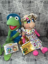 Miss Piggy Kermit Plush Stuffed Muppets 1993 Target Spring Promo w/ Cassettes