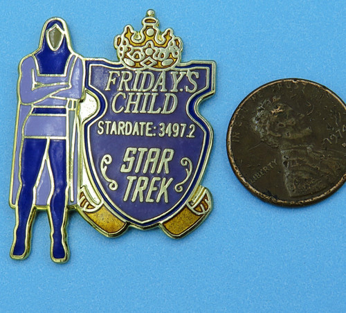 EPISODE PIN vtg '90s Star Trek TOS - FRIDAY'S CHILD Stardate 3497.2