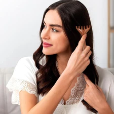 2 Pcs Massager Comb Wooden Scalp Massager Comb Six-Claw Meridian Massage Comb...