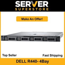 Dell PowerEdge R440 Server 2x Gold 6138 = 40 Cores H730P 32GB RAM 4x trays