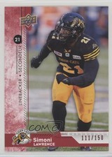 2018 Upper Deck CFL Red 111/150 Simoni Lawrence #11 r6v