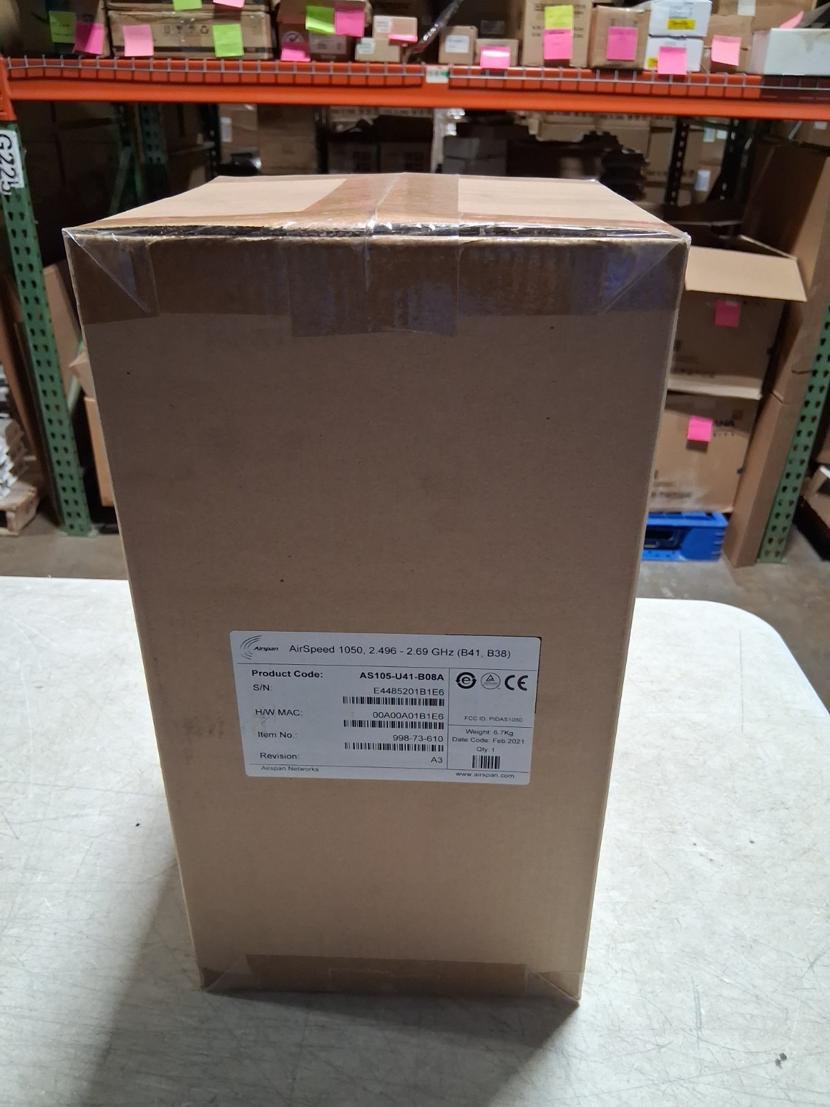 AirSpan AS105-U41-B08A 2.496-2.69 GHz (B41/B38), Fiber, Copper Backhaul, AC New