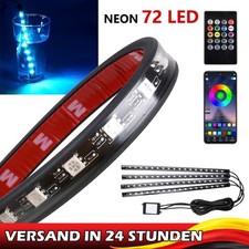 4x Auto PKW LED Ambientebeleuchtung Innenraumbeleuchtung Lichtleiste mit Control