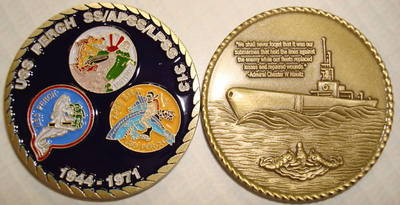 USS PERCH SS APSS LPSS-313 SUBMARINE CHALLENGE COIN