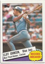 1985 Topps #4 Cliff Johnson RB Toronto Blue Jays
