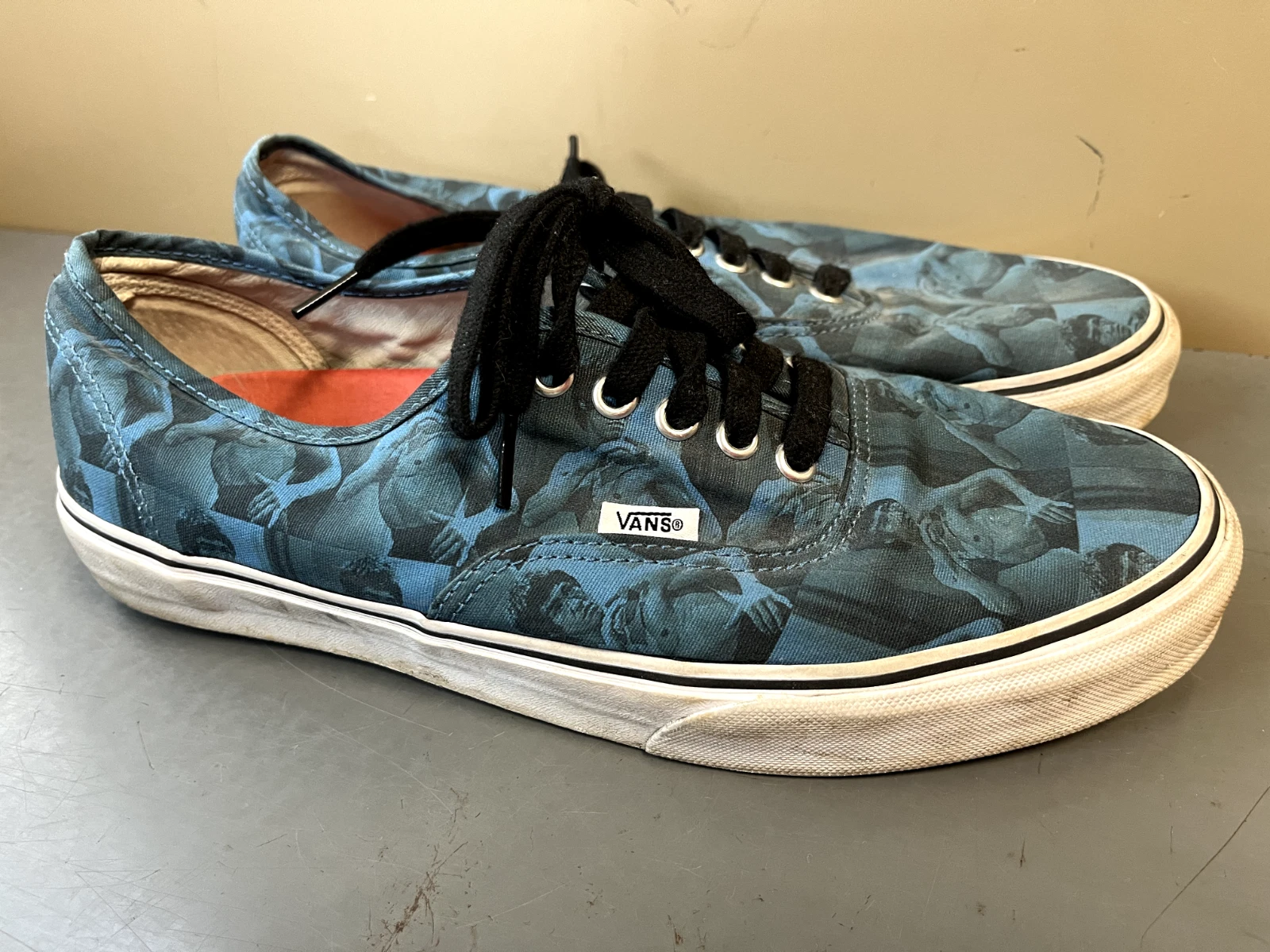 Baskets Vans x Supreme BRUCE LEE, hommes taille 10, chaussures bleu toile