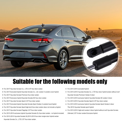2Pcs Front Hood Lift Supports Shock Struts for Hyundai Sonata 2015-2017 Sedan - Picture 12 of 12