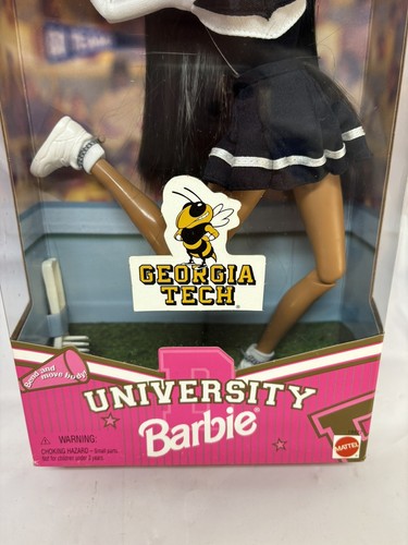 NRFB VTG 1996 University Barbie Georgia Tech 19427 African American Cheerleader - Picture 3 of 9