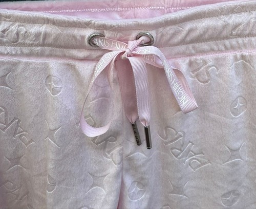 PARIS H. JUICY COUTURE Velour 2PC Sleepwear Pj Set Short Pink S/M/L OG Studded - Bild 6 von 41