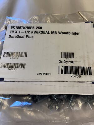 Roofing Screw#10x1.5 DuraSeal Metal to Wood 250pc Bag Industrial Farm Metal Roof