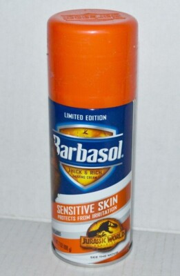 Jurassic Word Park Limited 2022 Beard Buster Rare Barbasol 7oz Can Dominion Skin
