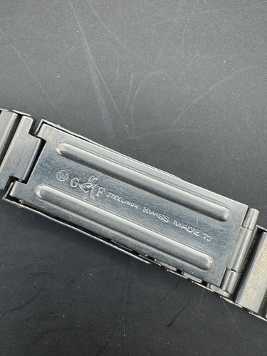 Vintage Gay Freres GF Edelstahl 1972 Uhrenarmband sehr selten ohne Endglieder - Bild 9 von 10