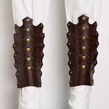 Viking Leg,viking Leg Protection Brown,christmas Gift,larp halloween Bracers
